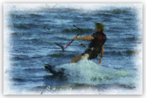 Sebastian Kite Surfing Painting 1