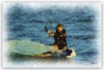 Sebastian Kite Surfing Painting 2